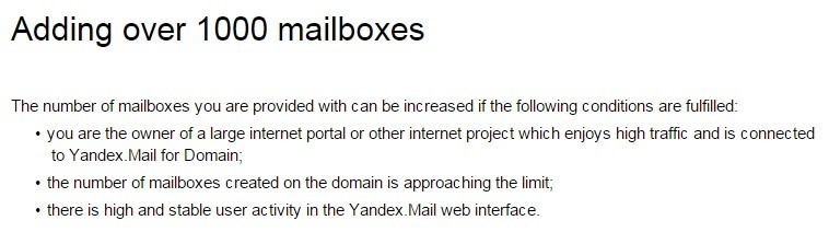 email với tên miền riêng của Yandex