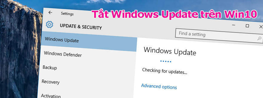 tắt Windows Update trên Windows 10
